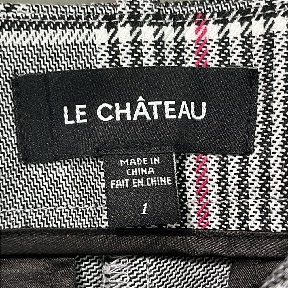 Le Chateau Mid Rise Plaid Flared Bottom Pants - Picture 10 of 11